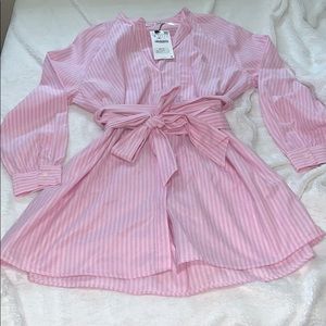 Zara shirt dress with tie